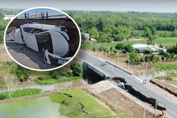 Sie war noch ganz neu: Brücke stürzt teilweise ein, sieben Personen verletzt