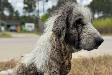 "Ghost" dog is neglected for years – then radical rescue transformation leaves him unrecognizable!