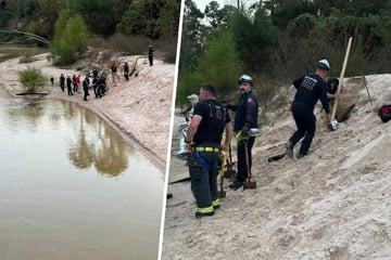 Kleines Mädchen buddelt tiefes Loch, dann wird aus Spielspaß bitterer Ernst