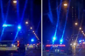 Dresden: Polizei-Kolonne begleitet schwarze Fahrzeuge durch Dresden: Was ist da los?