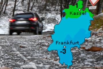 Frost in Frankfurt und Hessen: Winterwetter sorgt für glatte Straßen