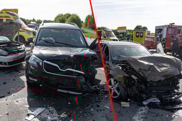 Heftiger Crash mit drei Autos in Ostsachsen: Zwei Frauen schwer verletzt!