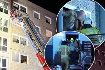 Dresden: Familie hält Kind zur Rettung aus Fenster! Feuerwehr am Otto-Dix-Ring im Großeinsatz