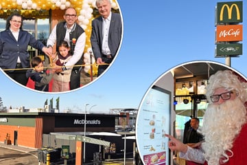 Leipzig: Weihnachtsmann bestellte als Erster: Neue McDonalds-Filiale bei Leipzig offiziell eröffnet