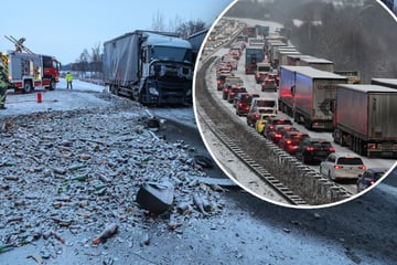 Unfall A4: Schnee-Chaos auf A4 in Sachsen: Heftiger Unfall legt Autobahn stundenlang lahm!