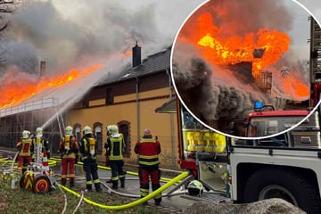 750.000 Euro Schaden bei Großbrand! Feuer greift von Lagerhalle auf Wohnhaus über