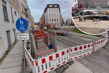 Leipzig: Straße nach Rohrbruch im Leipziger Westen beschädigt: Weitere Sperrungen notwendig