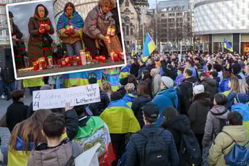 Emotionaler Gedenkmarsch: Hunderte Menschen gehen für die Ukraine auf die Straße
