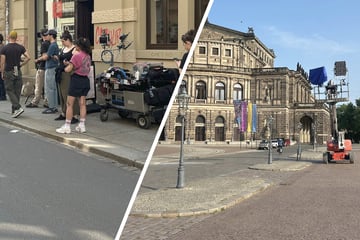 Dresden: Straßensperrungen und Kameras: Was ist hier in Dresden los?