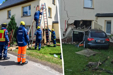 Audi kracht in Wand: Haus nicht mehr bewohnbar