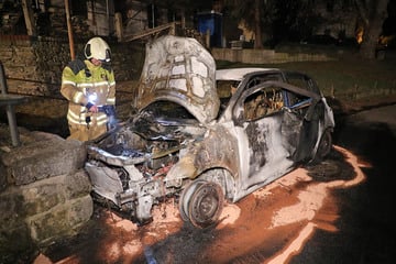 Dresden: Nächtlicher Schock: Geparkter Suzuki brennt in Altwölfnitz vollständig aus