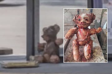 Schockfund an Tankstelle: Horror-Teddy aus menschlicher Haut?