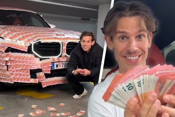 Regen aus Scheinen: Influencer wirft 10.000 Euro aus dem Fenster