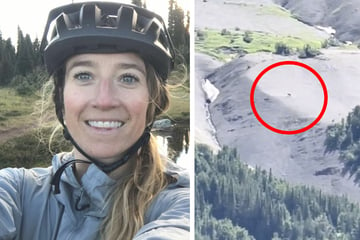 Mountainbikerin ist in Wildnis unterwegs, als sie sich plötzlich beobachtet fühlt