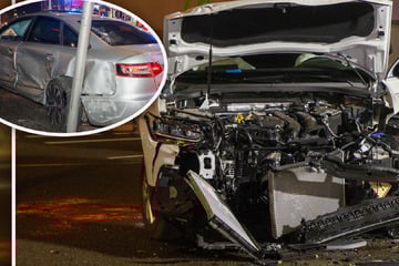 Kreuzungscrash in Leipzig: Audi und VW krachen ineinander