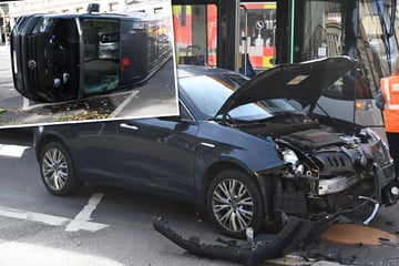 Leipzig: Unfall im Leipziger Westen: Transporter legt Verkehr lahm
