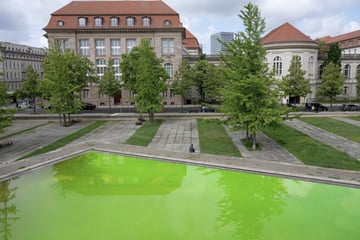 Berlin: Nanu, warum ist denn der Mauerbrunnen in Berlin plötzlich grün?