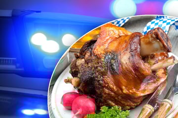 Angriff mit Schweinshaxe: Kunde schreitet mutig ein