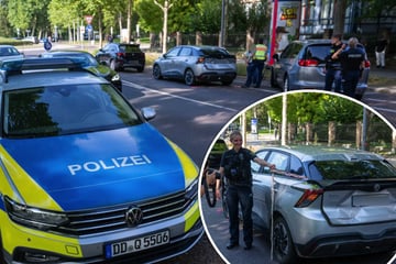 Unfall kurz vorm Kreisverkehr: Drei Autos krachen in Leipzig ineinander