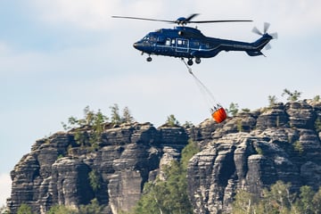 Hunderte Feuerwehrleute und ein Dutzend Hubschrauber: Lage in Sächsischer Schweiz weiter angespannt