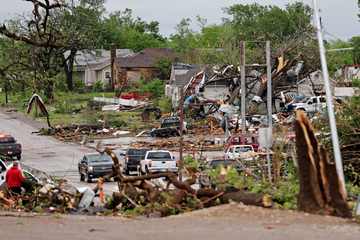 Rare spate of tornadoes leave at least two dead in central US