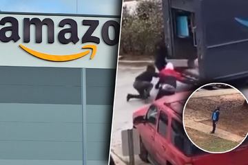 Ausgeliefert: Amazon-Frau muss zusehen, wie Gangster ihren Transporter ausrauben!