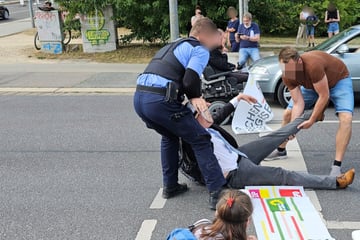 Klimakleber am Dienstag vor Chemnitzer Amtsgericht