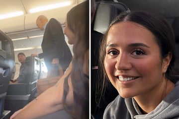 Frau ist völlig erschlagen, als sie sieht, wer im Flugzeug hinter ihr Platz nimmt