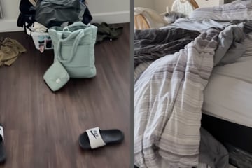 Als Frau Schlafzimmer putzen will, traut sie ihren Augen kaum