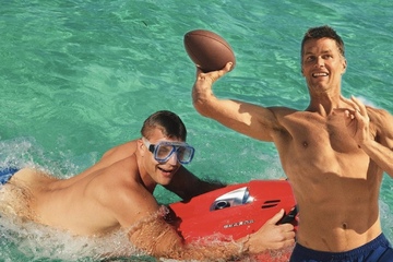 Tom Brady shares shirtless football sesh with Patriots pals and fans are drooling