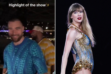 Taylor Swift kisses Travis Kelce at The Eras Tour after another lyric change