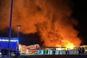 Ein Meer aus Flammen: Feuerwehr rückt zu Großbrand aus