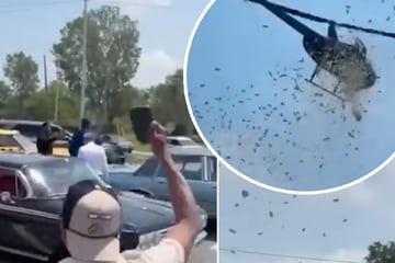 Helikopter lässt Geld vom Himmel regnen: Dieser emotionale Grund steckt dahinter