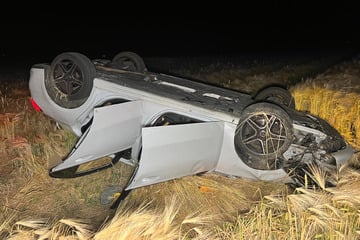Benz im Kornfeld: Zwei Menschen verletzt