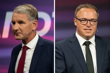 Heißes TV-Duell zur kommenden Landtagswahl: Voigt schießt mit "Ente"-Spruch gegen Thüringens AfD-Chef Höcke