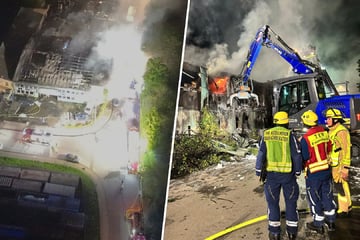 Großbrand hält Feuerwehr die ganze Nacht in Atem