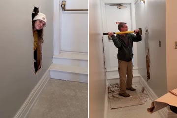 Team öffnet zwei Wände in alter Villa: Was sie dahinter finden, raubt ihnen den Atem