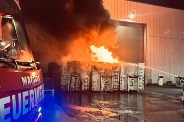 Chemnitz: Feuerwehreinsatz in Chemnitz: Brand bei Entsorgungs-Unternehmen