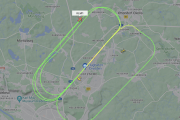 Dresden: KLM1-Maschine kreist über Dresden: Das ist der Grund!