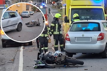 Heftige Kollision: Skoda-Fahrerin übersieht Biker