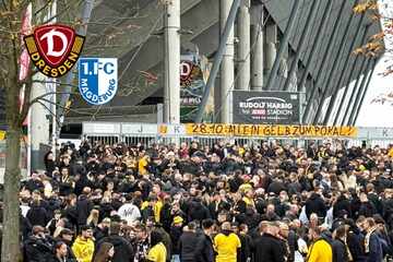 Dynamo gegen Magdeburg live: SGD-Fans warten auf Einlass - und sehen DFB-Pokal-Aufruf!