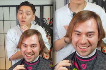 Als Friseur hört, wo Kunde herkommt, fällt ihm die Kinnlade runter