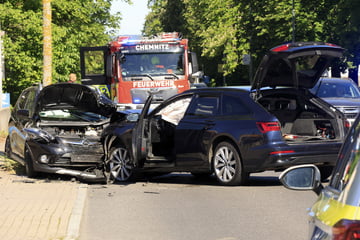 Zwei Verletzte bei Frontalcrash in Chemnitz