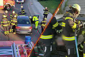 Fahrerin nach Unfall eingeklemmt: Feuerwehr muss VW aufschneiden