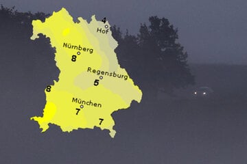Nebel liegt über Bayern, doch es wird kurz darauf wieder sonniger