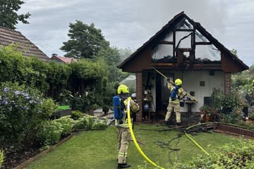 Berlin: Feuer wütet in Spandauer Kleingartenanlage: Laube komplett zerstört