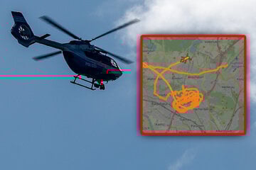 Dresden: Polizei-Hubschrauber über Dresden sorgt für Aufsehen: "Suchscheinwerfer sind nicht an"