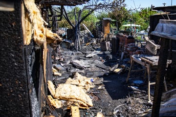 Frankfurt: Gartenhütte von Flammen zerstört: Feuerwehr macht bei Löscharbeiten schrecklichen Fund