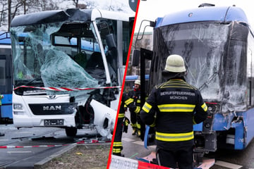 Heftiger Unfall in München: Bus kracht in Tram, zwölf Menschen verletzt, darunter acht Kinder