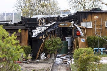 Dresden: Feuer in Kleingarten-Verein: Lauben komplett zerstört